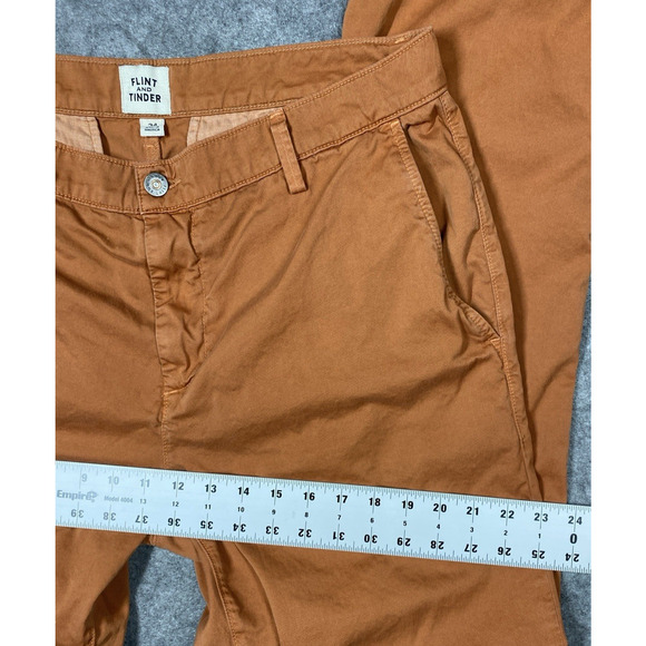Flint And Tinder Pants Mens 34 Burnt Orange Chino Tapered USA - Picture 5 of 13